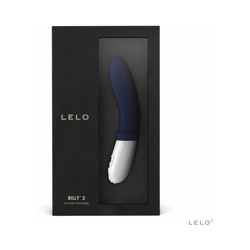 LELO BILLY 2 Prostate Massager Deep Blue in elegant packaging for sophisticated male pleasure.