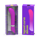 B Swish Bgood Deluxe Curve Vibrator Violet in packaging, showcasing its sleek design and vibrant color.