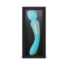 Lelo Switch Double-sided Wand Vibrator Aqua displayed in stylish packaging.