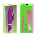 B Swish Bwild Deluxe Bunny Vibrator Raspberry in vibrant packaging showcasing its sleek design.