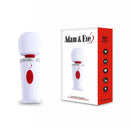 Adam & Eve Mini Magic Massager White with packaging, showcasing compact design and 10 vibration settings.
