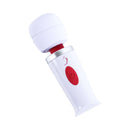 Adam & Eve Mini Magic Massager White compact wand with 10 speeds for deep vibrations and easy portability.