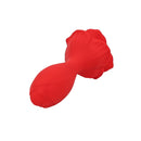 Adam & Eve The Rosebud Remote Control Vibrator Plug in elegant red color with a rosebud design.