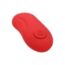 Adam & Eve The Rosebud Remote Control Vibrator Plug in vibrant red with ergonomic design and control button.