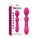 Adam & Eve Rumble-flex Grinder Wand Dual-ended Stimulator in pink packaging with features listed.