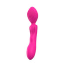 Adam & Eve Rumble-flex Grinder Wand Dual-ended Stimulator in vibrant pink color, showcasing flexible design and smooth texture.