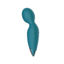 Adam & Eve Dew Drop Petite Wand Massager in teal color with a smooth, angled design for targeted stimulation.