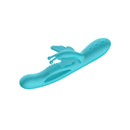 Adam & Eve Butterfly Embrace Kegelflex Dual Stimulator in vibrant blue for pleasure and pelvic floor exercise.