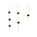 Adam & Eve Glo-Hard Adjustable Lasso Cock Ring Set features three silicone lassos with beads for customizable fit.