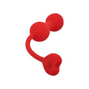 Adam & Eve Sweetheart Vibrating Kegel Balls With Remote in red, designed for pelvic floor exercise and pleasure.