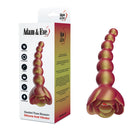 Product packaging of Adam & Eve Beaded Rose Blossom Silicone Anal Vibrator featuring its unique beaded design.