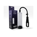 Camtoyz Optimus Boostia Penis Pump Clear with packaging and flexible hose for vacuum enhancement.