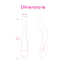 Dimensions of the Intimina CELESSE Personal Massager Pink, including length and width specifications.