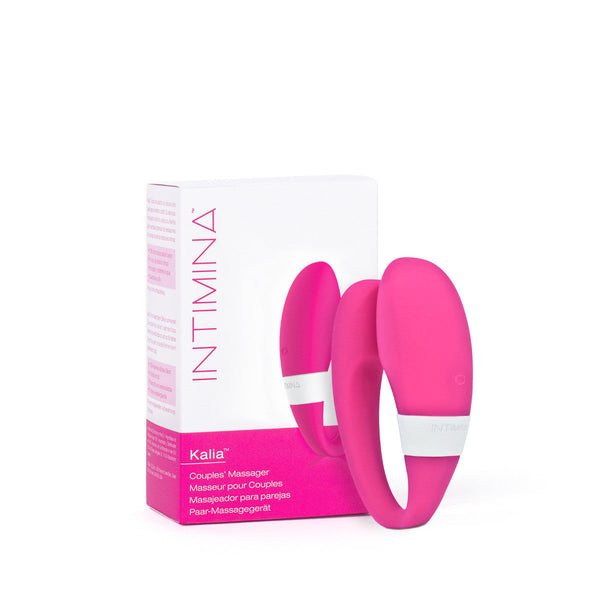 Intimina KALIA Couples Massager in pink packaging, designed for enhanced pleasure and intimacy between partners.