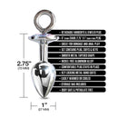 NIXIE Metal Butt Plug & Furry Handcuff Set Unicorn features a tapered metal butt plug and detachable furry handcuffs.
