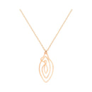 Biird Vulvii Vulva Necklace Rose Gold on a delicate chain, celebrating body positivity and feminine beauty.