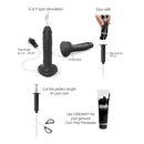 Strap-on-me Squirting Cum Realistic Dildo Large Black with easy refill system and G & P spot stimulation.