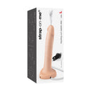 Strap-on-me Squirting Cum Realistic Dildo Large Vanilla packaging with lifelike design and squirting feature.