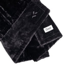 Splash Blanket The OG Extra Small Black plush throw with smooth micro-velvet texture and waterproof features.