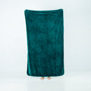 Splash Blanket The OG Small Emerald Green displayed, showcasing its plush texture and rich emerald color.