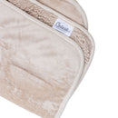 Splash Blanket The OG Medium Waterproof Champagne close-up showing plush micro-velvet and soft sherpa fleece.