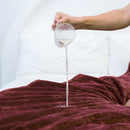 Splash Blanket The OG Medium Waterproof Throw Moon Blood protects against spills with its plush, waterproof design.