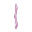 Tentra Cor Unicorn Horn Double-ended Vibrating Dildo Pink displayed on a white background showcasing its unique design.