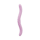Tentra Cor Unicorn Horn Double-ended Vibrating Dildo Pink showcasing a playful spiraled design for versatile pleasure.