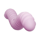 Tentra Cor Unicorn Horn Double-ended Vibrating Dildo Pink with spiraled design, perfect for solo and shared pleasure.