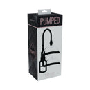 Pumped Manual Vulva Pump Black packaging showcasing strong suction and interchangeable cups.