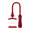 Pumped Vulva and Breast Pump With Tongue Stimulator Red featuring automatic suction and tongue stimulation.