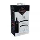 Pumped Automatic Vulva Breast and Nipple Pump Black packaging featuring automatic and rechargeable functionality.