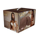 Xkin Clara Vossin Dual Entry Vibrating Masturbator Brown packaging showcasing innovative design and features.