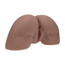 Xkin Clara Vossin Dual Entry Vibrating Masturbator Brown showcasing dual openings and realistic texture for enhanced pleasure.