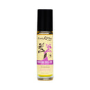 Earthly Body At Night Roll-on Perfume Ylang Ylang Lavender bottle with floral design, compact fragrance for intimate evenings.