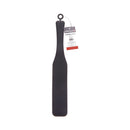 Prowler RED Silicone Spanking Paddle shown in black with tag, designed for impact play and body-safe enjoyment.
