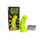 Cheeky Get The Dickle Adult Party Card Game packaging with pickle character and cards for fun! 2-6 players, ages 17+