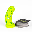 Cheeky Get The Dickle Adult Party Card Game featuring a playful green pickle and game cards.
