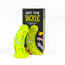 Cheeky Get The Dickle Adult Party Card Game featuring a green pickle-shaped figure and colorful packaging.