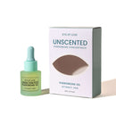 Eye of Love Unscented Pheromone Oil Attract Her 20 ml bottle next to its packaging in a light setting.