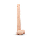b-Vibe Bone 17 Inch Deep-Insert Dildo with Balls showcasing realistic detail and dramatic length.