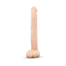 b-Vibe Bone 17 Inch Deep-Insert Dildo with Balls showcasing lifelike detail and textured surface for engaging sensations.