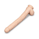 b-Vibe Bone 17 Inch Deep-Insert Dildo with Balls showcasing its realistic design and sculpted texture.