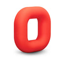 b-Vibe Flex Ring Bulk Silicone Cock Ring Red showcasing a thick, bold red silicone design for enhanced pleasure.