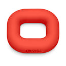 b-Vibe Flex Ring Bulk Silicone Cock Ring Red viewed from above on a white background.