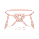 Together Toy Nudefit Adjustable Strap-on Harness Vanilla in soft pink with adjustable straps and rings.