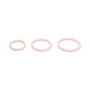Together Toy Nudefit Adjustable Strap-on Harness Vanilla silicone rings in three sizes, soft and skin-friendly materials.