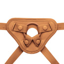 Together Toy Nudefit Adjustable Strap-on Harness Caramel buckle and O-Ring detail for a secure fit.