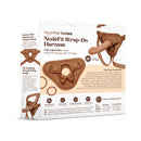 Together Toy Nudefit Adjustable Strap-on Harness Caramel packaging showing adjustable features and O-Rings.