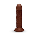 Together Toy 6.75 Inch Realistic Dildo Dark with detailed veining and lifelike design.